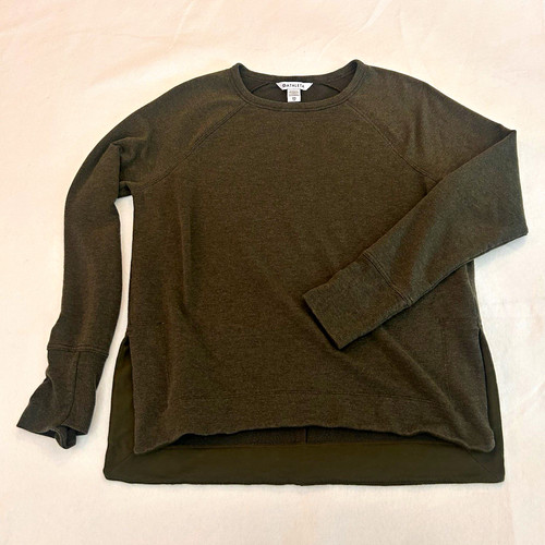 Athleta Olive Green Crewneck Sweatshirt Size XS Coaster Luxe Recover