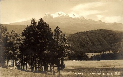 RPPC Iztaccihuatl Volcano Mexico mountain postcard r812