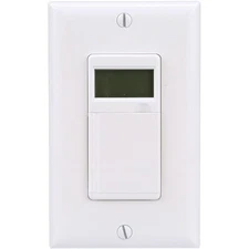 Woods 59020 125V/60Hz In-Wall Digital 7-Day Programmable Timer, No Neutral Wire