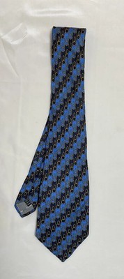 GEORGIO ARMANI men s Silk Tie W A Geometric Pattern M.i,Italy EX.CON