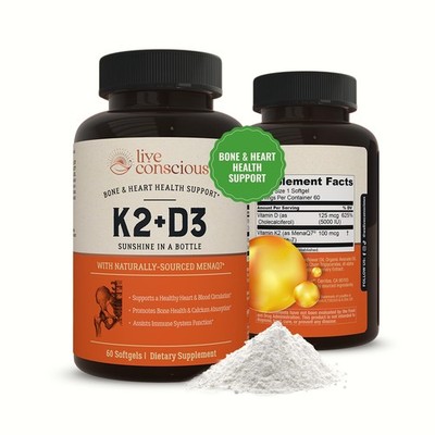 Vitamin K2 MK7 Nahrungsergänzungsmittel mit D3 für Knochen und Herz Gesundheit Unterstützung Vorteile
