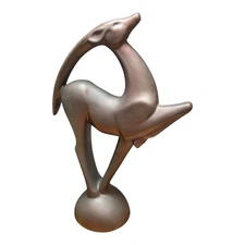 VINTAGE 21” ROYAL HAEGER ANTELOPE GAZELLE ART DECO SCULPTURE STATUE 