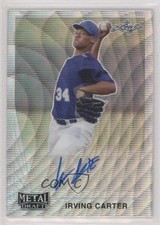2021 Leaf Metal Draft 1990 Leaf Auto Silver Wave Irving Carter #LA-IC1 Auto 1b8