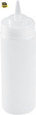 12 Ounce Condiment Squeeze Bottle 1 with Lid Plastic Squeeze Bottle - Precison D
