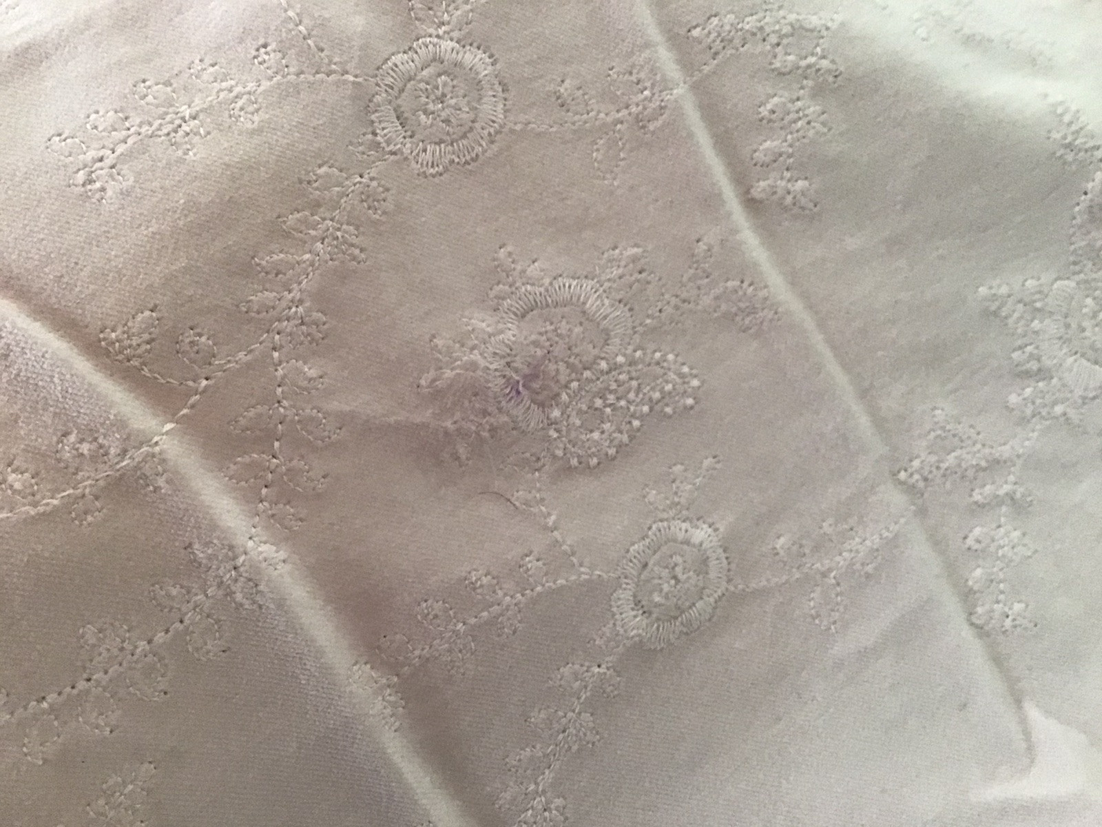 Rachel Ashwell Shabby Chic Couture Pale Pink Velvet Fabric by yard w embroidery.