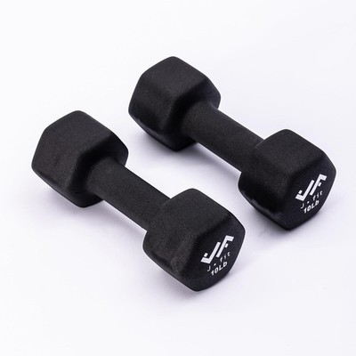 JFIT Neoprene Vinyl Coated Dumbbell Pairs Sets Home Gym Hand Weights