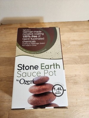 Ozeri Stone Earth 1.4L-1.5 Quart stone-derived nonstick Sauce Pan with Lid