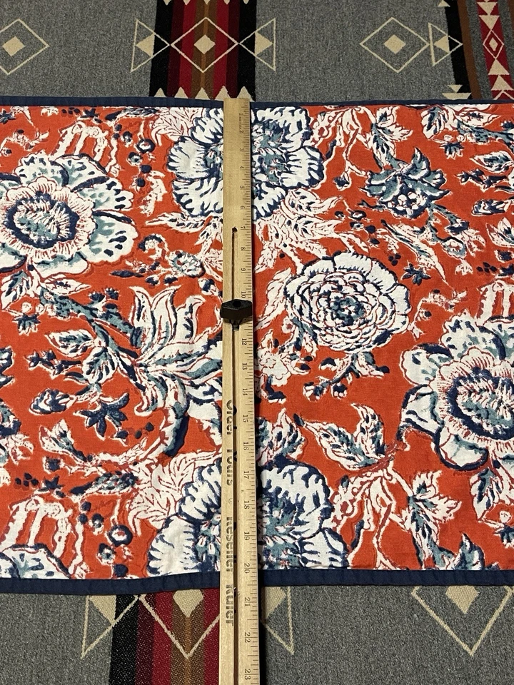 Ralph Lauren Home King Pillow Sham Reversible Floral Cotton M9 - Image 3 of 4