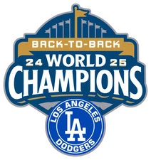 Dodgers Back to Back World Series Champs All-Weather Vinyl Sticker (2–18 in)