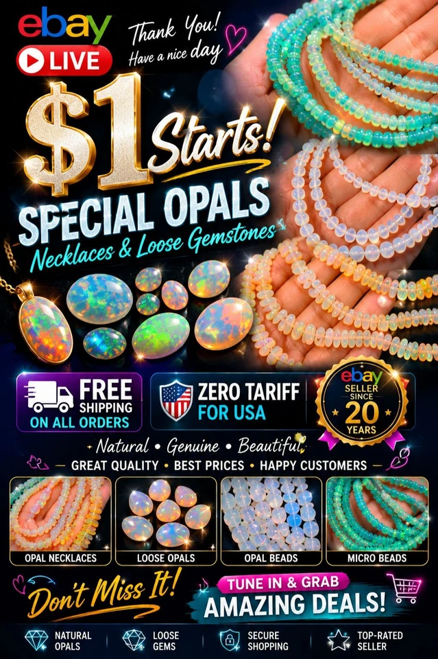 $1 Steals only ! Opal Necklace - Gemstones - Crystals and more