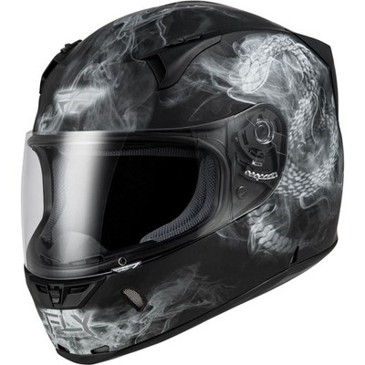 Fly Racing Revolt Coil Helmet - Matte Black/White - XL 73-8385X