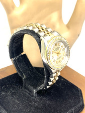 Rolex Datejust Women's Watch 6917 Swiss Automatic Steel 18k Gold Diamond 1973 12