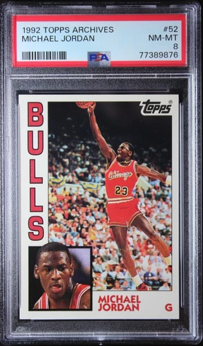 1992 Topps Archives Michael Jordan 1984 Card #52 PSA 8