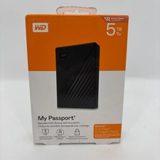 New Western Digital WD Portable My Passport 5TB USB 3.2 Gen 1/ USB 3.0 HDD 