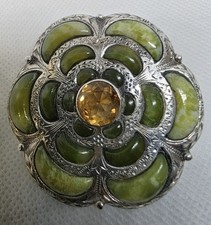 Scottish Agate Silver Brooch ,antique Jewelry,vintage Jewelry,arts And Craft