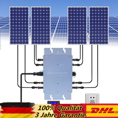 1200W WVC Balkonkraftwerk Modulwechselrichter Microinverter 4x MPP Tracker 220V
