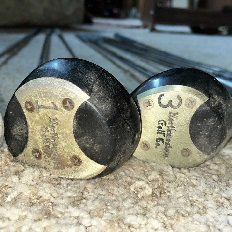 De colección Northwestern Championship Custom RH I palos, putter Lamkin y bolsa de tela Foto 4 de 4