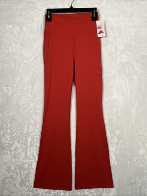 ECHT Orange High waisted Leggings Back Zip Pocket Size LG NWT