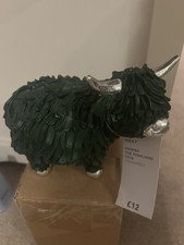 NEXT - Dark Green Hamish The Highland Cow Ornament - New