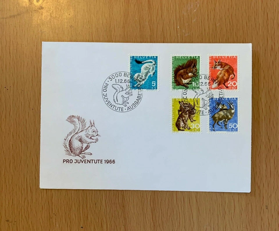 Швейцария коллекции 10 диких животных и птиц FDC лот (шлем 14/15/16/17/18/25) - Изображение 3 из 4