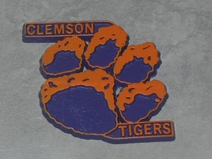 Clemson Tigers Vintage Old Ncaa Acc Rubber Fridge Magnet
