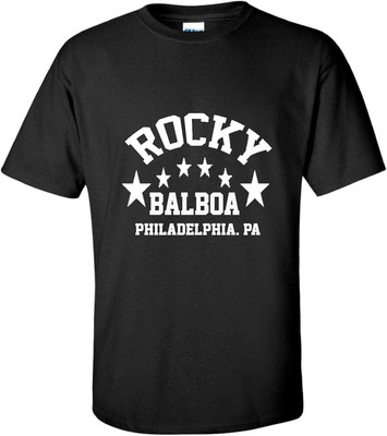 Balboa Rocky Movie Boxing Gym Training Mens Black