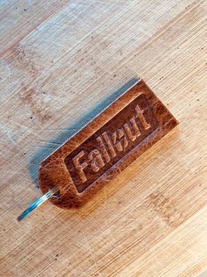 Schlüsselring aus handgefertigtem Leder - Videospiel: Fallout