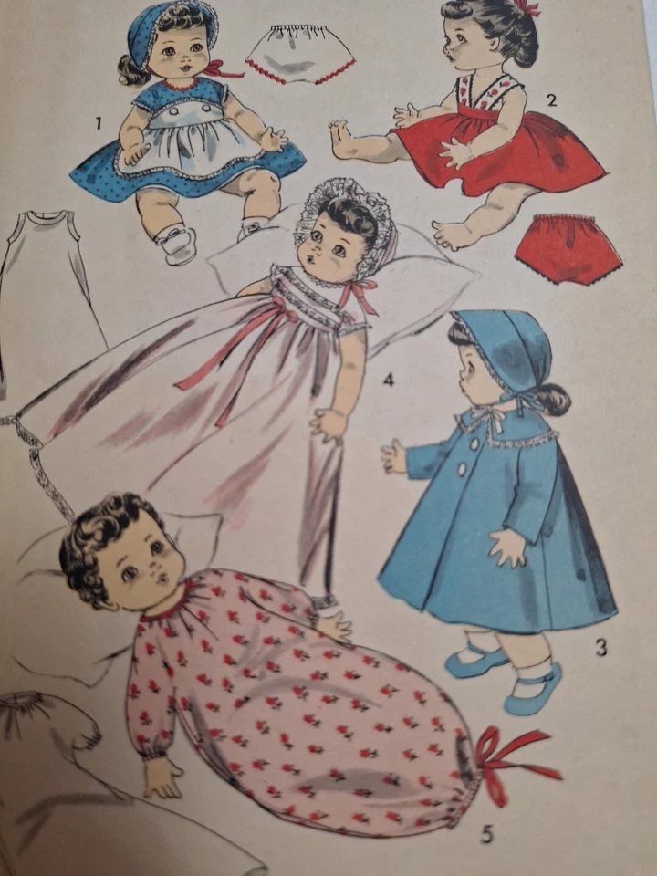 16" Doll Clothing Wardrobe Advance 8454 Sewing Pattern Cut VTG Betsy Wetsy Suzy - Image 2 of 4