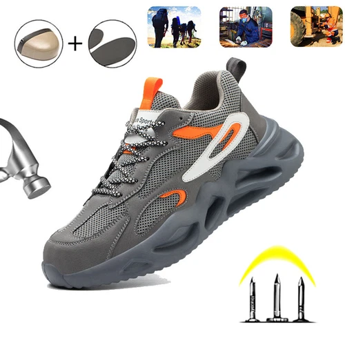 Safety Shoes Men Steel Toe Work Sneakers Breathable Industrial Non Slip US 6-13 - Picture 10 of 29