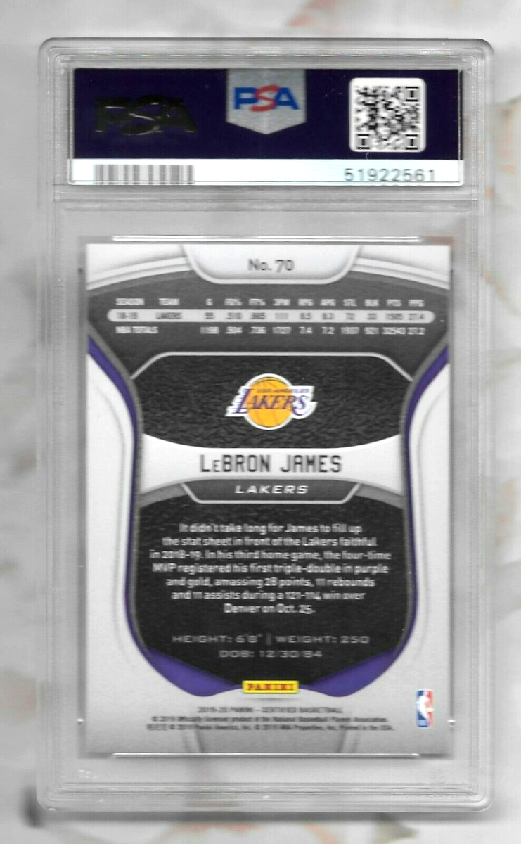 LEBRON JAMES 2019 PANINI CERTIFIED MIRROR RED INSERT GRADED LEBRON JAMES 2019 PANINI CERTIFIED MIRROR RED INSERT GRADED