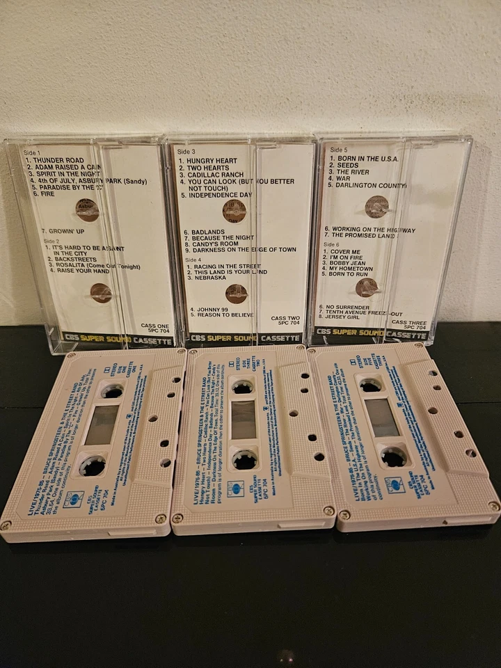 BRUCE SPRINGSTEEN & THE E STREET BAND Live/1975-85 1986 CASSETTE TAPE 3 TAPE SET - Image 2 of 4