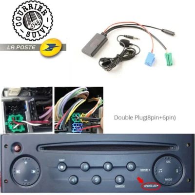 Adaptateur AUX BLUETOOTH RENAULT - AUTORADIO SCENIC MEGANE 2 MODUS TRAFIC ECT - Imagen 1 de 4