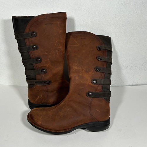 Merrell Captiva Launch 2 Boots Size 7.5 Waterproof Tall Brown Leather Classic - Picture 2 of 9
