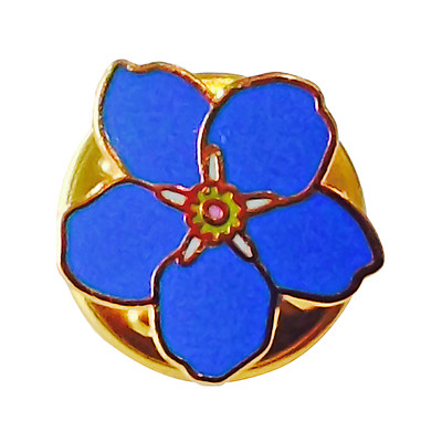 Menge 5 neue Forget me Knot Abzeichen Blume klein diskret Freimaurer Handwerk Abzeichen