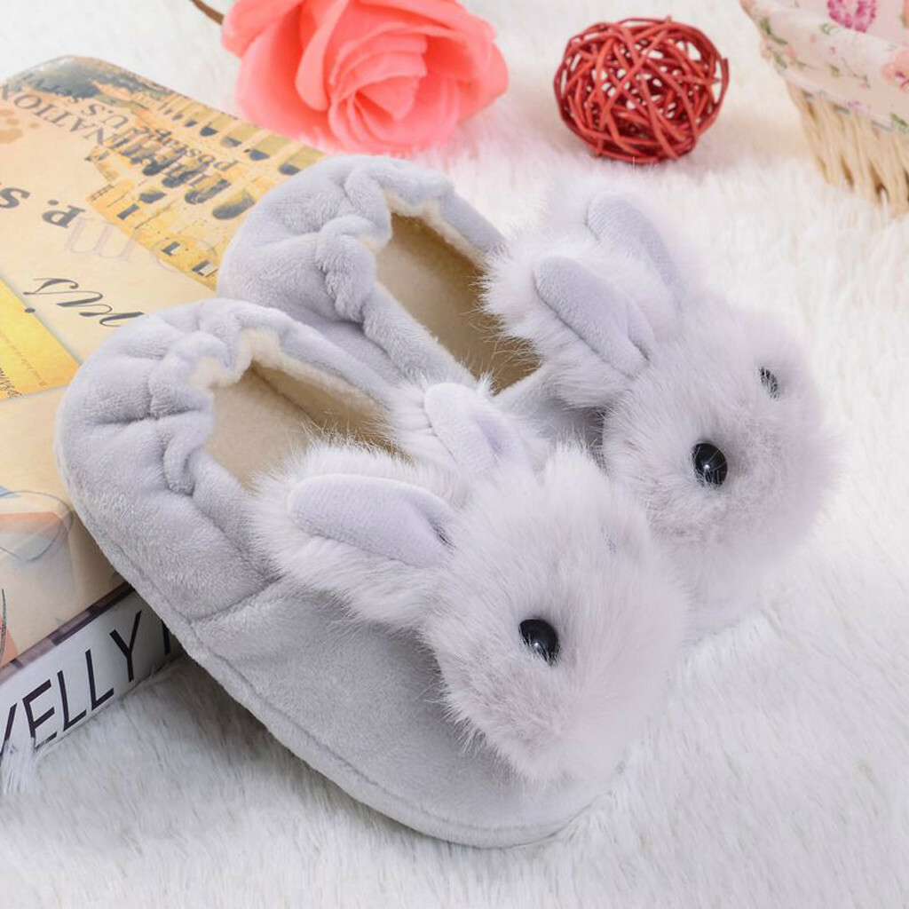 SAOLA Winter Toddler Infant Kids Baby Boys Girls Warm Shoes Cartoon Soft Sole Slippers