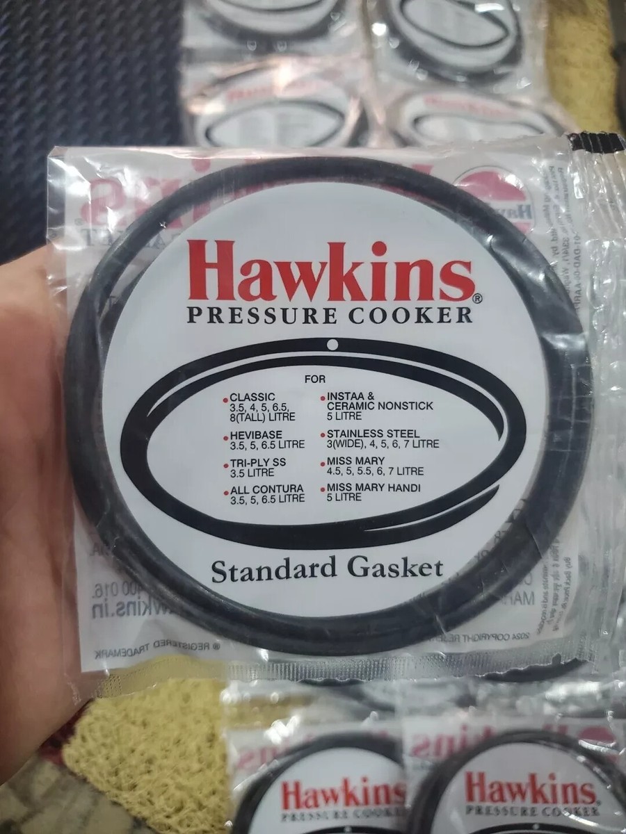Stainless Steel Pressure Cooker Rubber Litre Pc Hawkins Pressure
