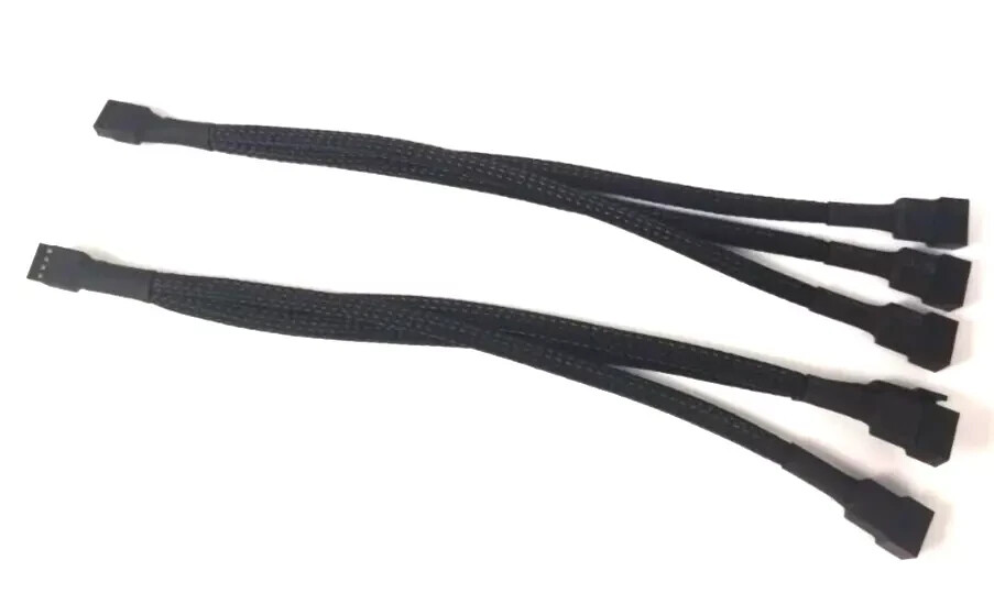 2 of Desktop Computer Fan Power Splitter 3 Way 4 Pin Pwm Cable Adapter