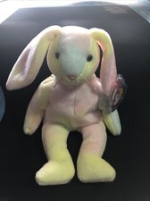 Ty Beanie Baby Babies Hippie Ty Die Rainbow Bunny  1998 Retired