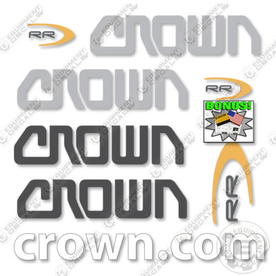 Fits Crown RR5200 Decal Kit Forklift - 7 YEAR OUTDOOR 3M VINYL!