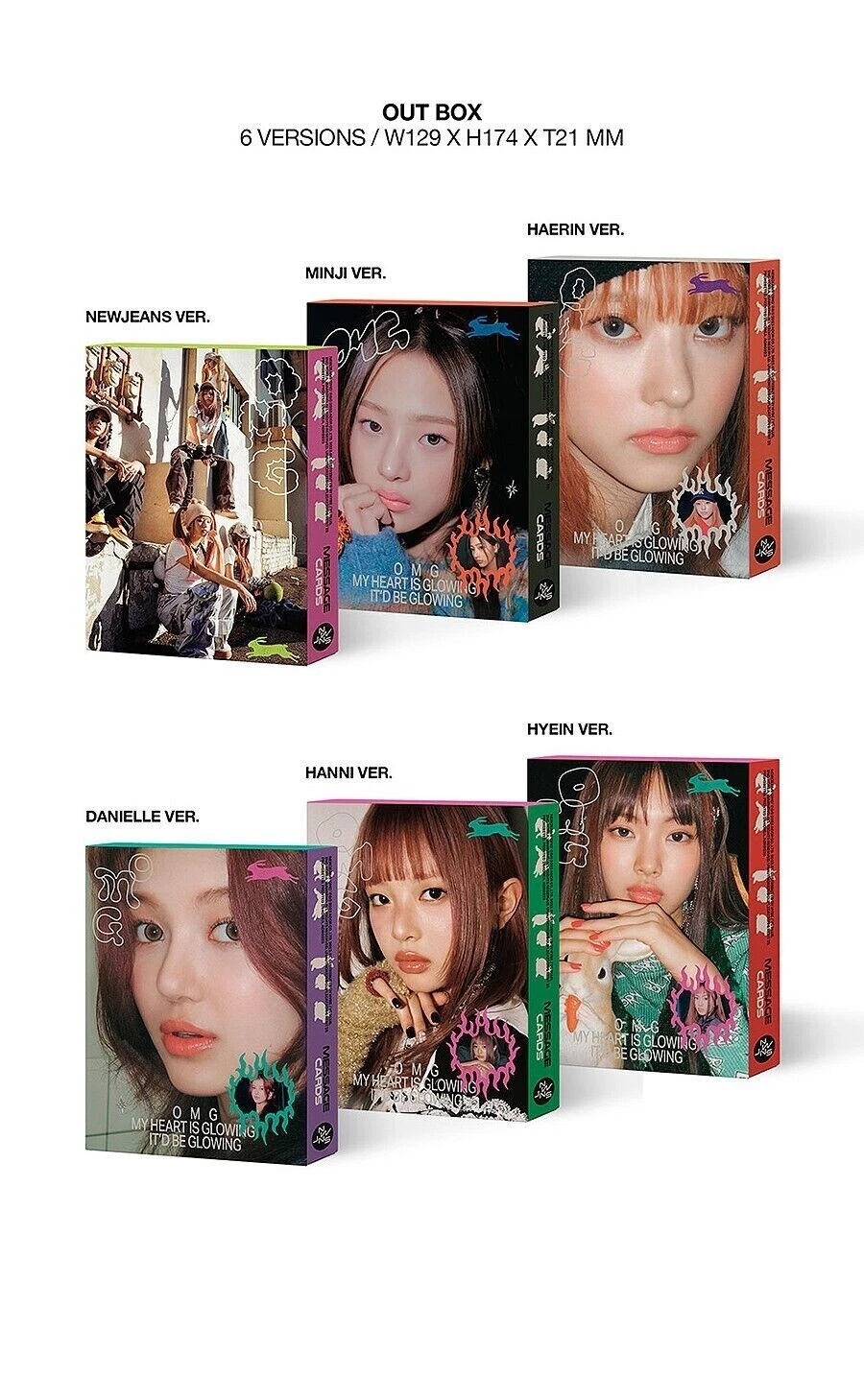 NewJeans Minji アルバム まとめ売り NEWJEANS [OMG] 1st Single Album MESSAGE CARD MINJI Ver CD+Foto