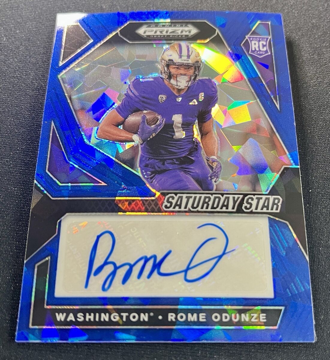 Rome Odunze 2024 Panini Prizm Draft SATURDAY STAR BLUE ICE Rome Odunze 2024 Panini Prizm Draft SATURDAY STAR BLUE ICE
