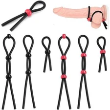 Cock Ring Lasso Male Enhancement Ejaculation Delay Adjustable Penis Stay Hard US