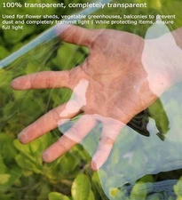 Waterproof Clear Patio Tarp Transparent Shelter Cover PVC Tarpaulin w/ Grommets