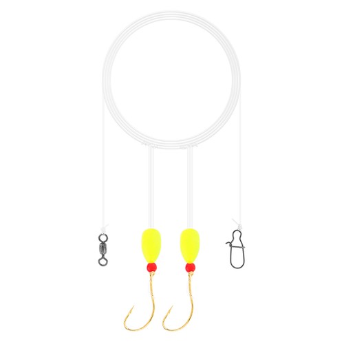 5pc Pre-rigged Pompano Rig w/ Float Fishing Bead Circle Hook Fishing Swivel Snap - Picture 10 of 12