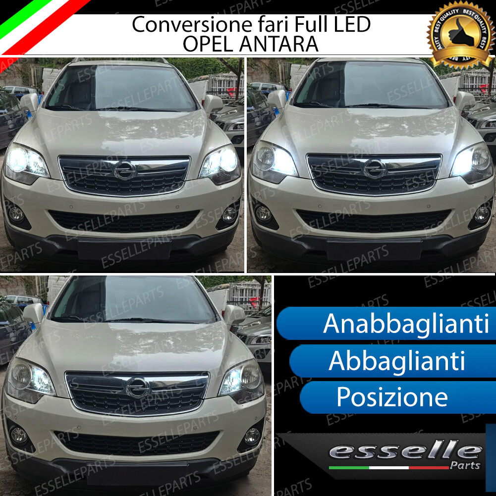 KIT FARI FULL LED PER OPEL ANTARA CONVERSIONE COMPLETA LED 6000K BIANCO