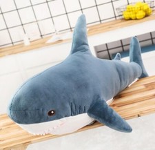 Blue Giant Shark Fish 18 Inch Stuffed Animal Plush Toys Toddler Doll Kids Gifts