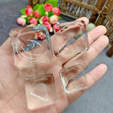 3PCS Clear Glass Display Stand Base Holder For Crystal Ball Sphere Globe Stone
