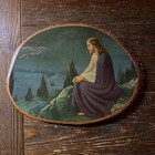 “Christ On Mount Olives” Mounted Log Slice Vintage From Franciscan monastery DC — photo 1