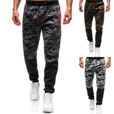 Men's Casual Joggers Pants Sweatpants Combat Active Sport Camo Trousers