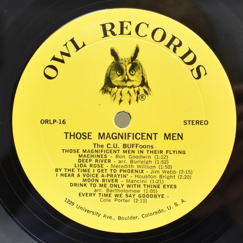 The C U BUFFoons Those Magnificent Men Album Vinyl University of Colorado Signed - Imagen 8 de 9
